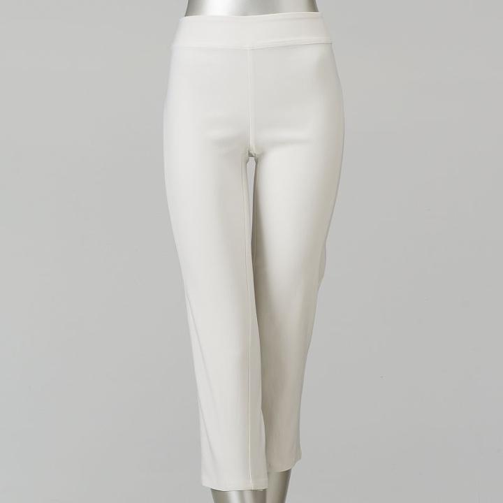 Women's Simply Vera Vera Wang Twill Capris, Size: Large, White Oth