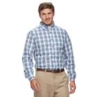 Big & Tall Haggar Weekender Classic-fit Woven Button-down Shirt, Men's, Size: Xxl Tall, Light Blue