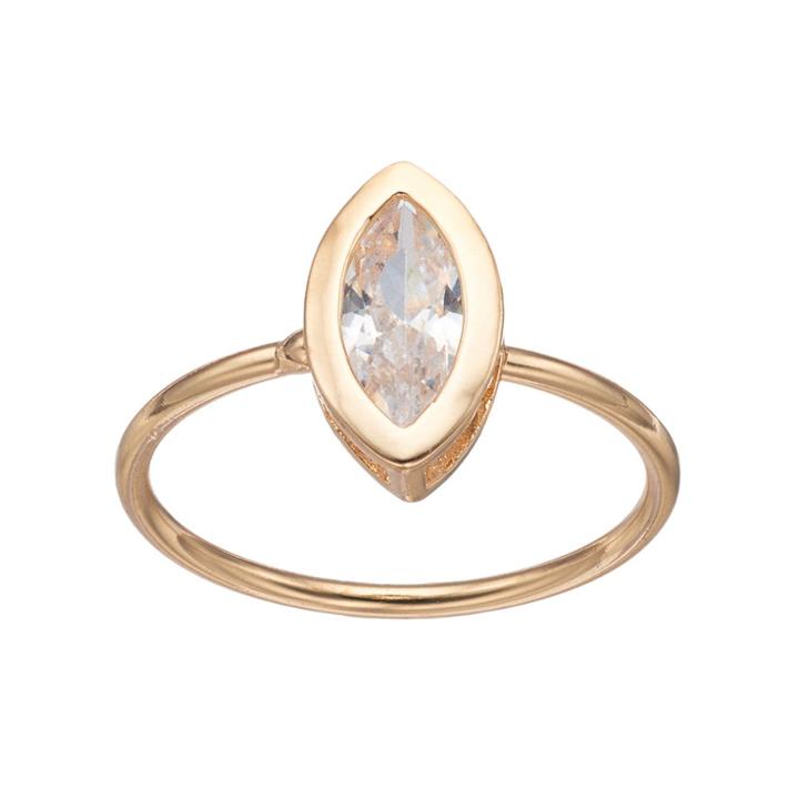 Lc Lauren Conrad Cubic Zirconia Marquise Solitaire Ring, Women's, Size: 7.50, Gold