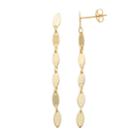 14k Gold Marquise Link Linear Earrings, Women's, Yellow