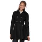 Women's Apt. 9&reg; Wool Blend Double-breasted Coat, Size: Xl, Black