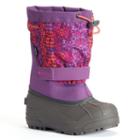 Columbia Powderbug Plus Ii Girls' Waterproof Winter Snow Boots, Girl's, Size: 5, Drk Purple