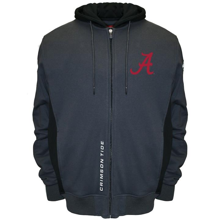 Men's Franchise Club Alabama Crimson Tide Hooded Shade Jacket, Size: Medium, Grey
