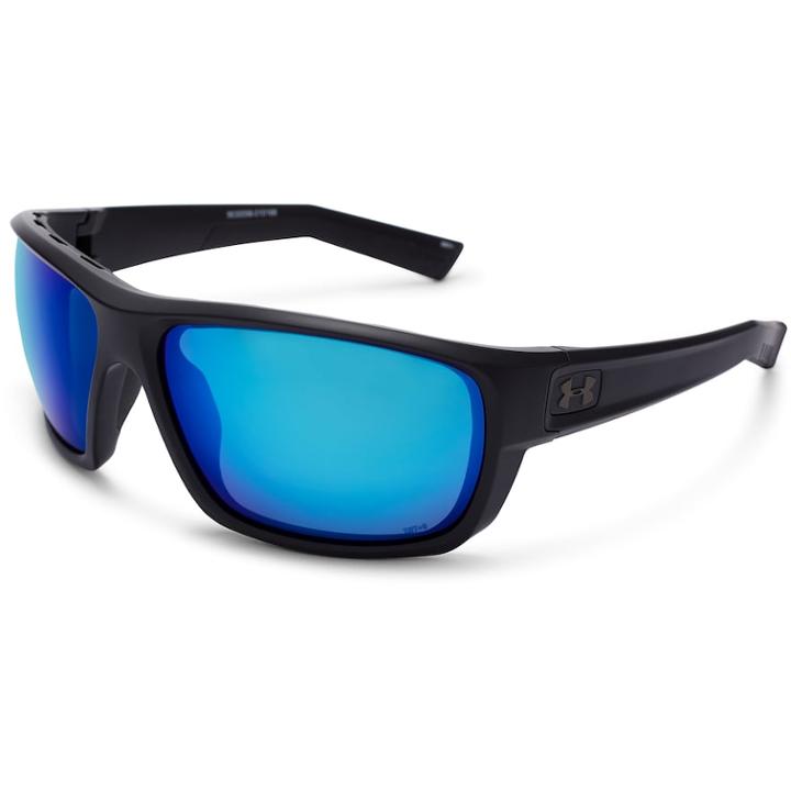 Men's Under Armour Launch Polarized Square Sunglasses, Black