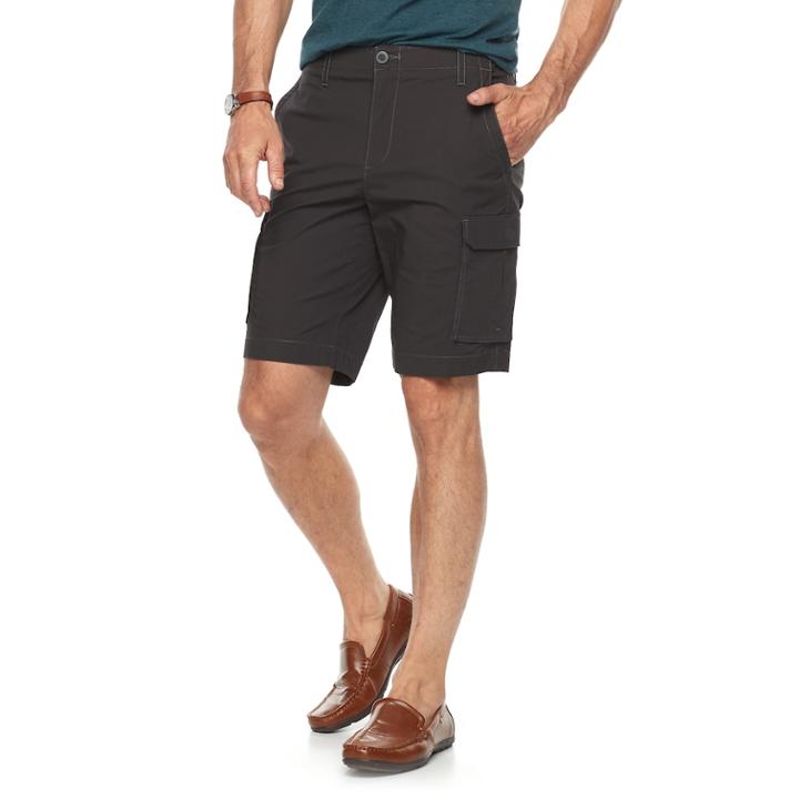 Men's Apt. 9&reg; Regular-fit Stretch Cargo Shorts, Size: 31, Grey