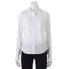 Petite Apt. 9&reg; Structured Shirt, Women's, Size: M Petite, White