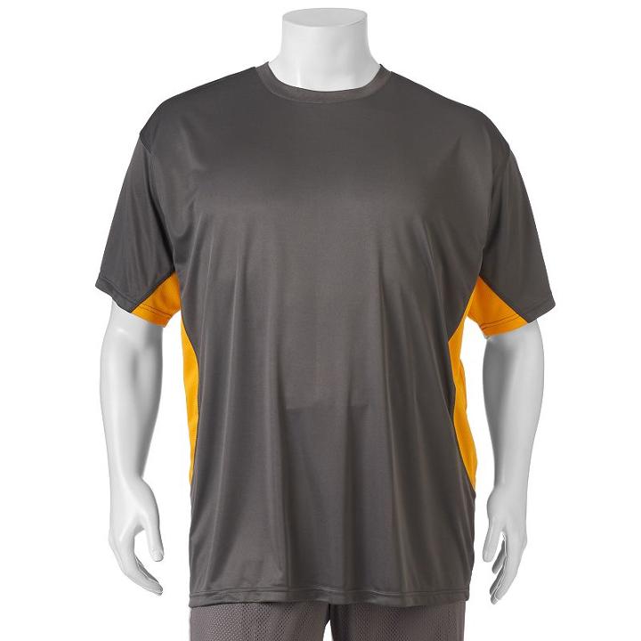 Big & Tall Russell Dri-power Bridseye Contrast Performance Athletic Tee, Men's, Size: 6xb, Grey (charcoal)