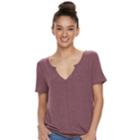 Juniors' Mudd&reg; Notch Neck Tee, Teens, Size: Small, Drk Purple