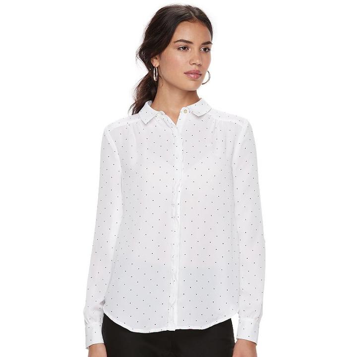 Women's Elle&trade; Chiffon Blouse, Size: Large, White