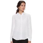 Women's Elle&trade; Chiffon Blouse, Size: Large, White