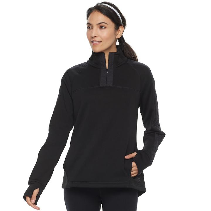 Women's Fila Sport&reg; 1/2-zip Fleece Pullover, Size: Medium, Black