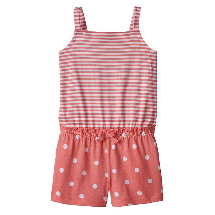 Girls 4-10 Jumping Beans&reg; Tank Top Romper, Girl's, Size: 5, Lt Orange