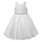 Girls 7-16 & Plus Size American Princess Rhinestone Waist Pleated Communion Dress, Girl's, Size: 10, White