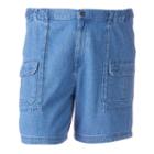 Big & Tall Croft & Barrow&reg; Side Elastic Cargo Shorts, Men's, Size: 48, Blue Other