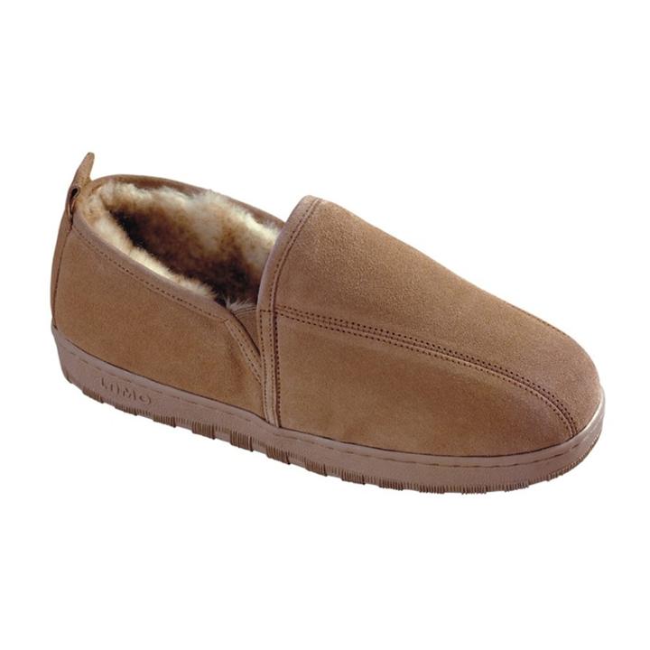 Lamo Sheepskin Slippers - Men, Size: 12, Beig/green (beig/khaki)