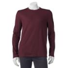 Big & Tall Croft & Barrow&reg; Classic-fit Ribbed Crewneck Tee, Men's, Size: L Tall, Dark Red