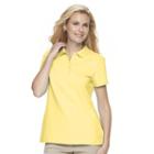 Women's Croft & Barrow&reg; Classic Solid Polo, Size: Xs, Med Yellow