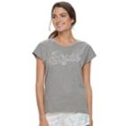 Women's Apt. 9&reg; Bridal Graphic Tee, Size: Medium, Med Grey