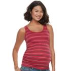 Maternity A:glow Ruched Tank, Women's, Size: L-mat, Med Pink