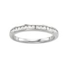 10k White Gold 1/4 Carat T.w. Diamond Channel Set Wedding Ring, Women's, Size: 7