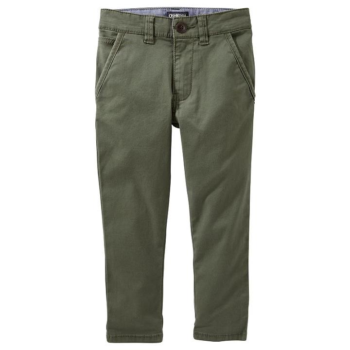 Boys 4-12 Oshkosh B'gosh Slim Chino Pants, Size: 6, Green