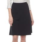 Women's Dana Buchman Pull On A-line Skirt, Size: Large, Black