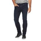 Men's Marc Anthony Luxury+ Slim-fit Straight Stretch Jeans, Size: 33x36, Dark Blue