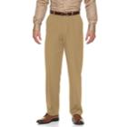 Men's Croft & Barrow&reg; Essential Classic-fit Flat-front Dress Pants, Size: 38x30, Beig/green (beig/khaki)