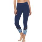 Women's Gaiam Om Mesh Capri Yoga Leggings, Size: Xl, Lt Brown