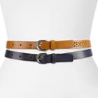 Sonoma Goods For Life&trade; Perforated & Smooth Belt Set, Women's, Size: Xl, Yellow