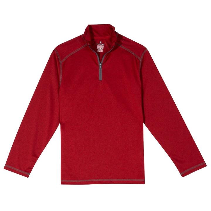 Boys 8-20 Chaps Performance Quarter-zip Top, Size: 10-12, Red