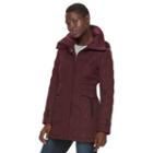 Women's Weathercast Hooded Quilted Walker Jacket, Size: Xl, Red