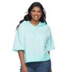 Juniors' Plus Size So&reg; Hooded Crop Sweatshirt, Size: 2xl, Light Blue