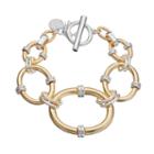 Dana Buchman Two Tone Graduated Oval Link Toggle Bracelet, Women's, Multicolor