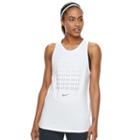 Women's Nike Dri-fit Breath Deep Tank, Size: Large, White