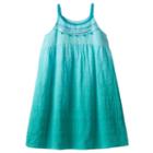 Girls 4-10 Jumping Beans&reg; Dip-dye Textured Strappy Dress, Girl's, Size: 4, Turquoise/blue (turq/aqua)