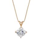 Forever Brilliant 14k Gold 2 3/4 Carat T.w. Lab-created Moissanite Pendant, Women's, Size: 18, White