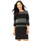 Women's Ab Studio Striped Sweaterdress, Size: Regular, Ovrfl Oth