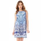Petite Apt. 9&reg; Printed Swing Dress, Women's, Size: S Petite, Blue Puff