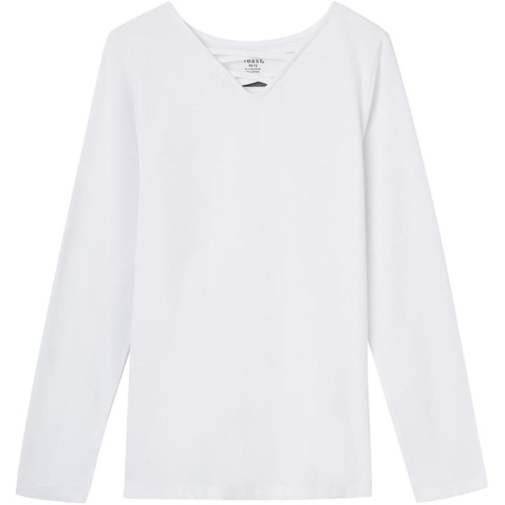 Girls 7-16 French Toast Lace-up Long Sleeve Tee, Size: 14-16, White