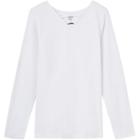 Girls 7-16 French Toast Lace-up Long Sleeve Tee, Size: 14-16, White