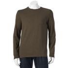 Men's Croft & Barrow&reg; Solid Pocket Tee, Size: Medium, Dark Brown