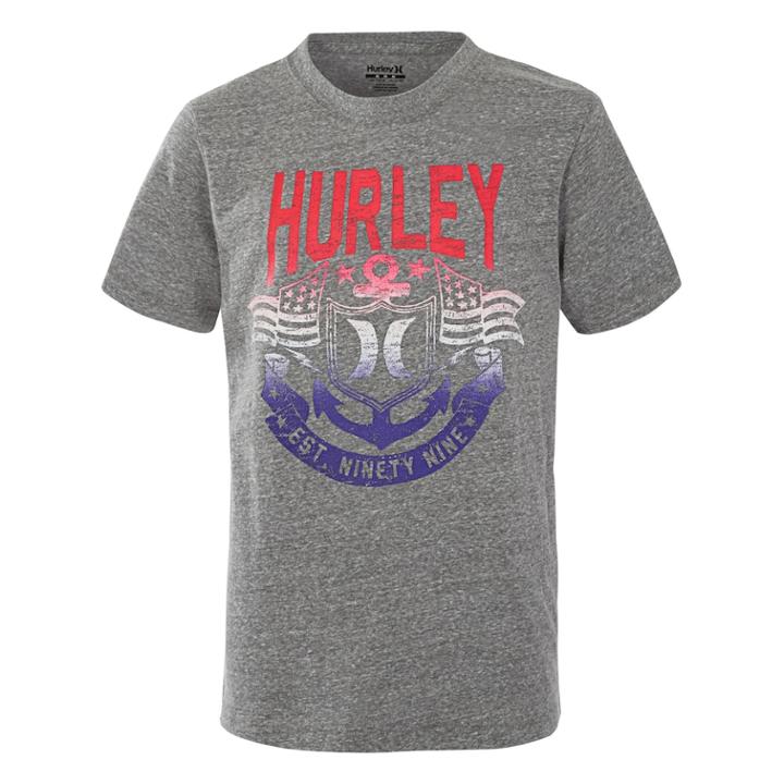 Boys 8-20 Hurley Anchor Usa Tee, Size: Large, Grey (charcoal)