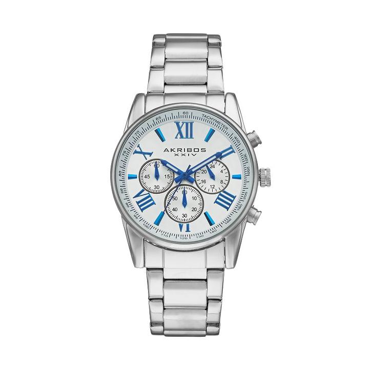 Akribos Xxiv Men's Enterprise Chronograph Swiss Watch, Grey