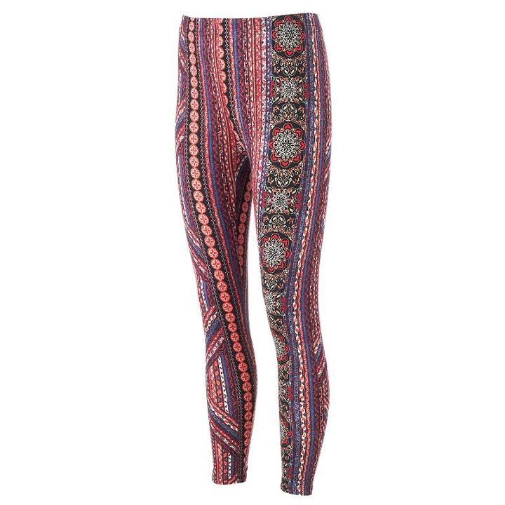 Women's French Laundry Print Leggings, Size: Small, Brt Red