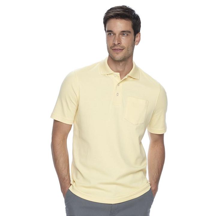 Men's Croft & Barrow&reg; Signature Pocket Polo, Size: Xl, Med Yellow