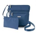 Women's Baggallini Pocket Crossbody With Rfid Blocking Pouch, Med Blue