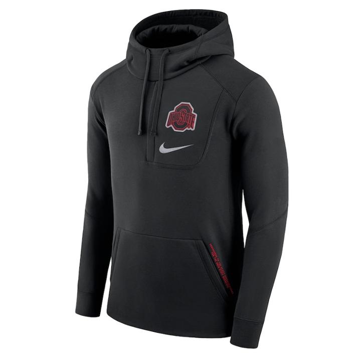 Men's Nike Ohio State Buckeyes Fly Therma-fit Hoodie, Size: Xl, Black