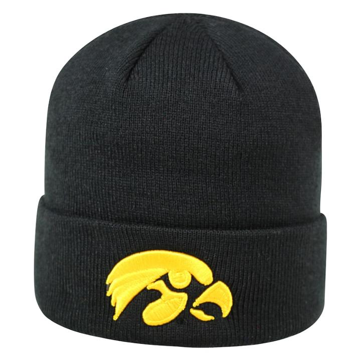Adult Top Of The World Iowa Hawkeyes Tow Knit Beanie, Men's, Black