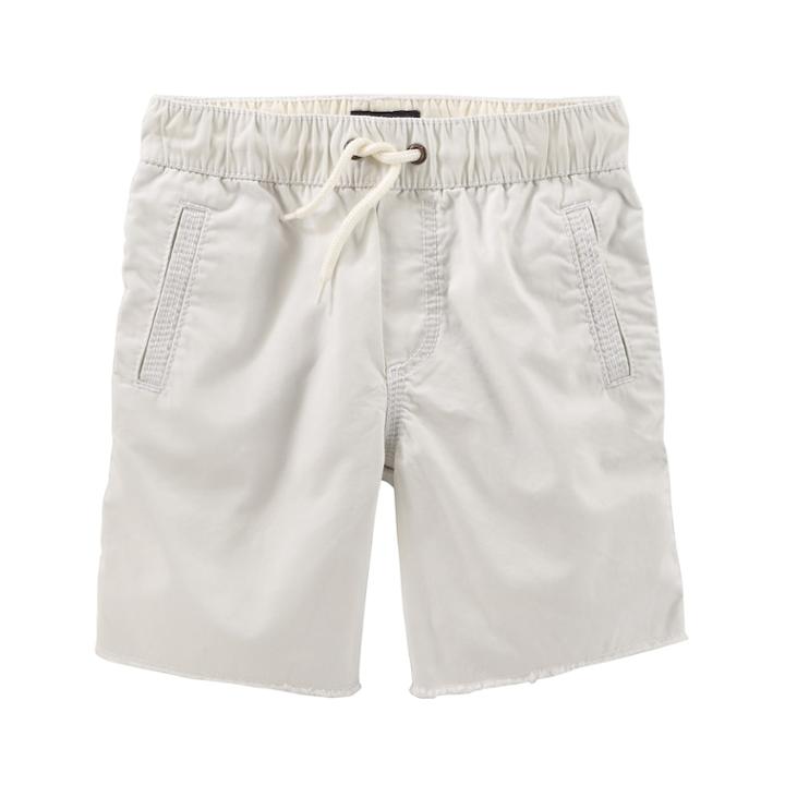 Boys 4-12 Oshkosh B'gosh&reg; Solid Pull-on Shorts, Size: 12, White